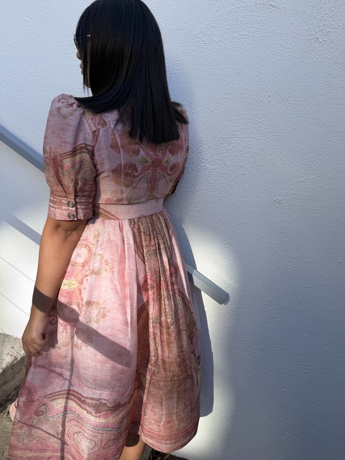 Robe paisley rose — dos